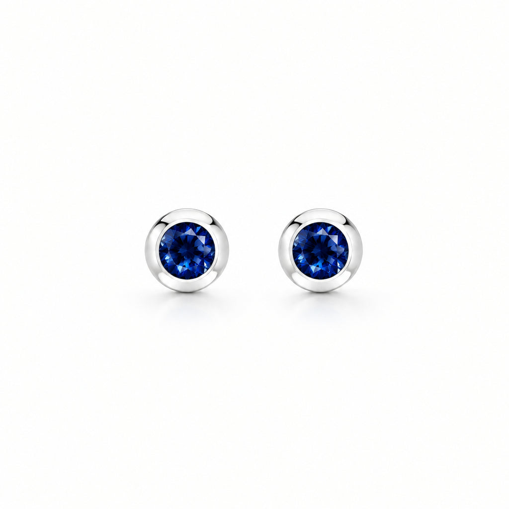Peridot and London Blue Topaz earrings in sterling silver, style E4404 - view 2