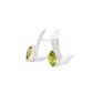 Blue Topaz and Garnet earrings in sterling silver, style E7351