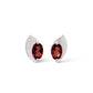 Oval Gemstone Earring E9298 - E9298/L Mozambique Garnet 8 x6 mm - Earring