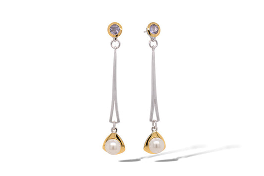 Tanzanite & Pearl Earring E9959 - Earring