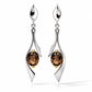 Amethyst and Blue Topaz earrings in sterling silver, style E8438 - view 4