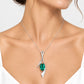 Amethyst and Clear Quartz pendant in sterling silver, style P6903 - view 5