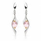 Amethyst and Blue Topaz earrings in sterling silver, style E8438