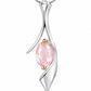 Amethyst and Clear Quartz pendant in sterling silver, style P6903