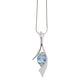 Amethyst and Clear Quartz pendant in sterling silver, style P6903 - view 6