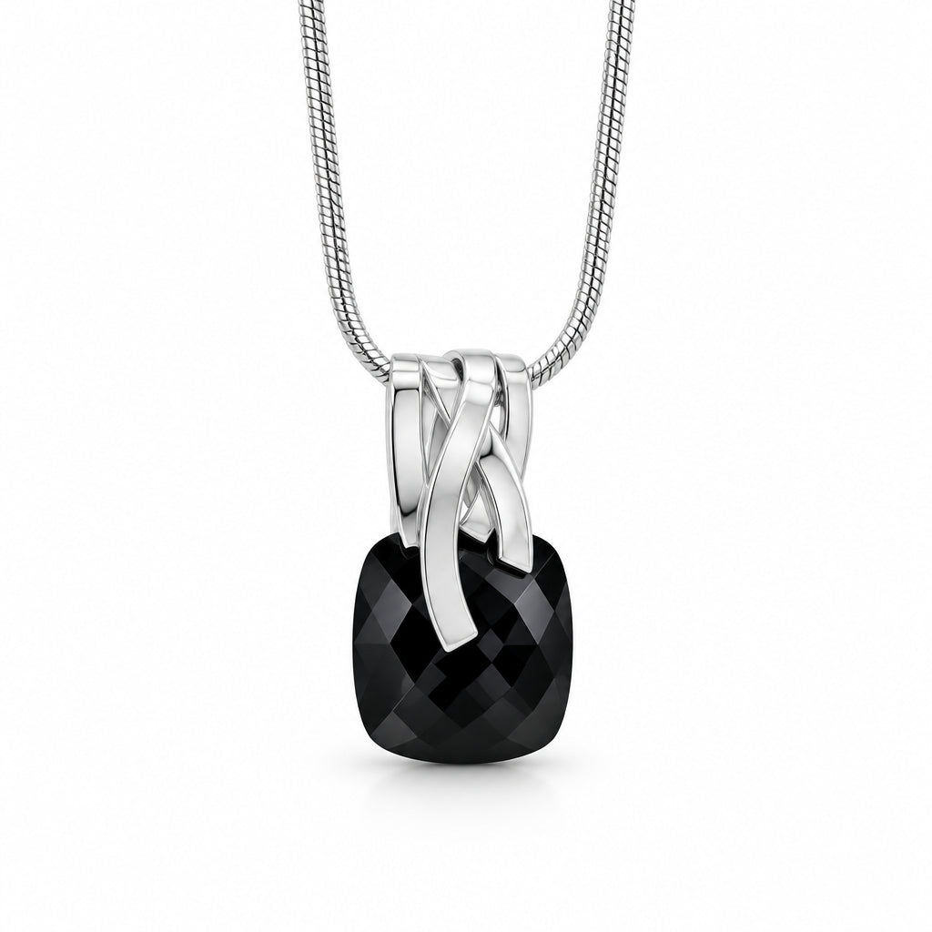Black Onyx pendant in sterling silver by Joryel Vera, style P4354 - view 2