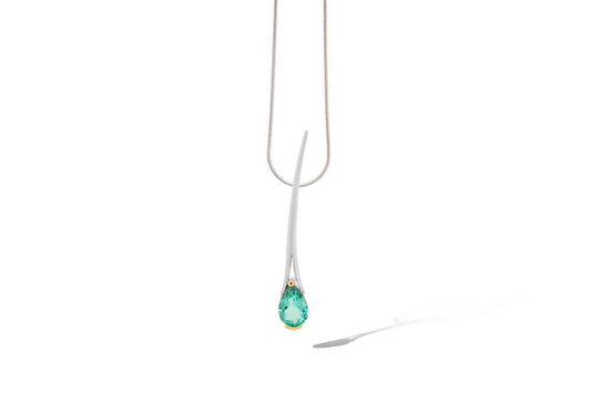 Amethyst and Sky Blue Topaz pendant in sterling silver, style P7593
