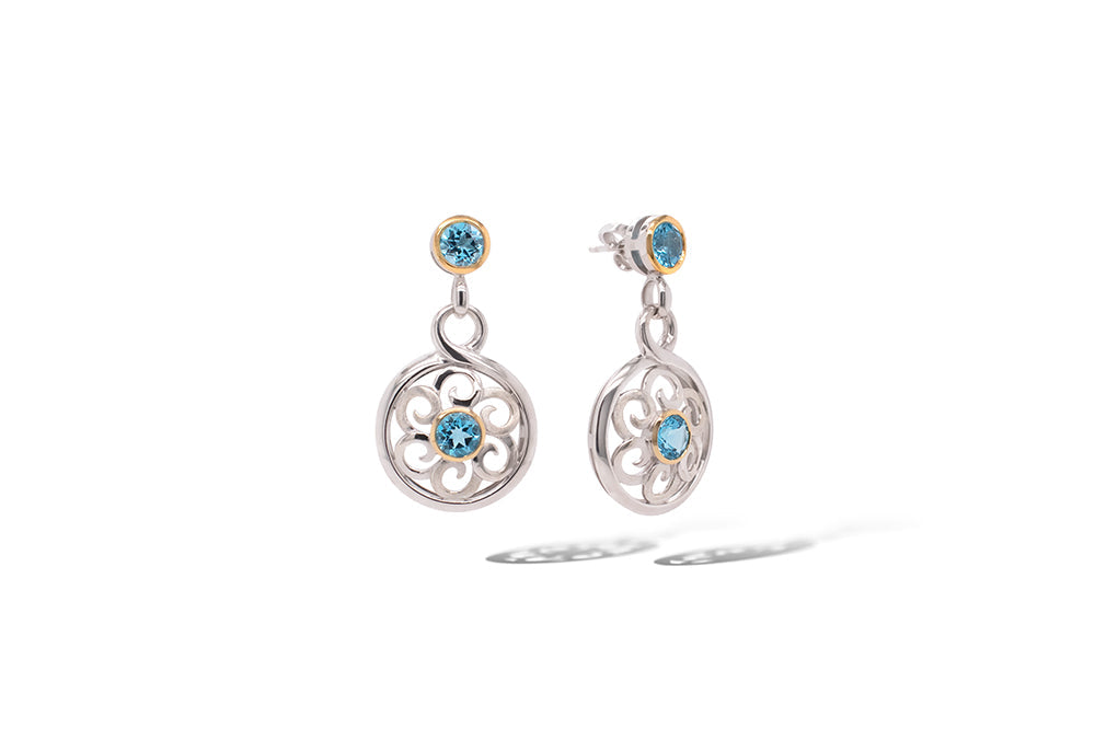 Gemstone Fashion Statement E9840 - E9840 Blue Topaz - Earring