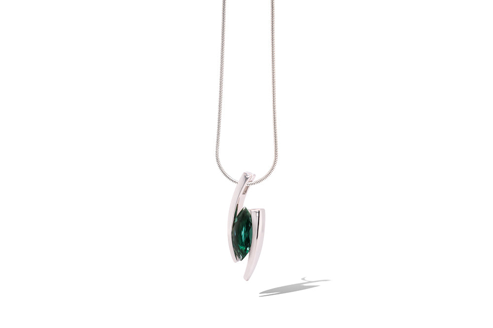 Amethyst and Sky Blue Topaz pendant in sterling silver, style P4486 - view 2