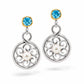 Amethyst and Blue Topaz earrings in sterling silver, style E9840 - view 3