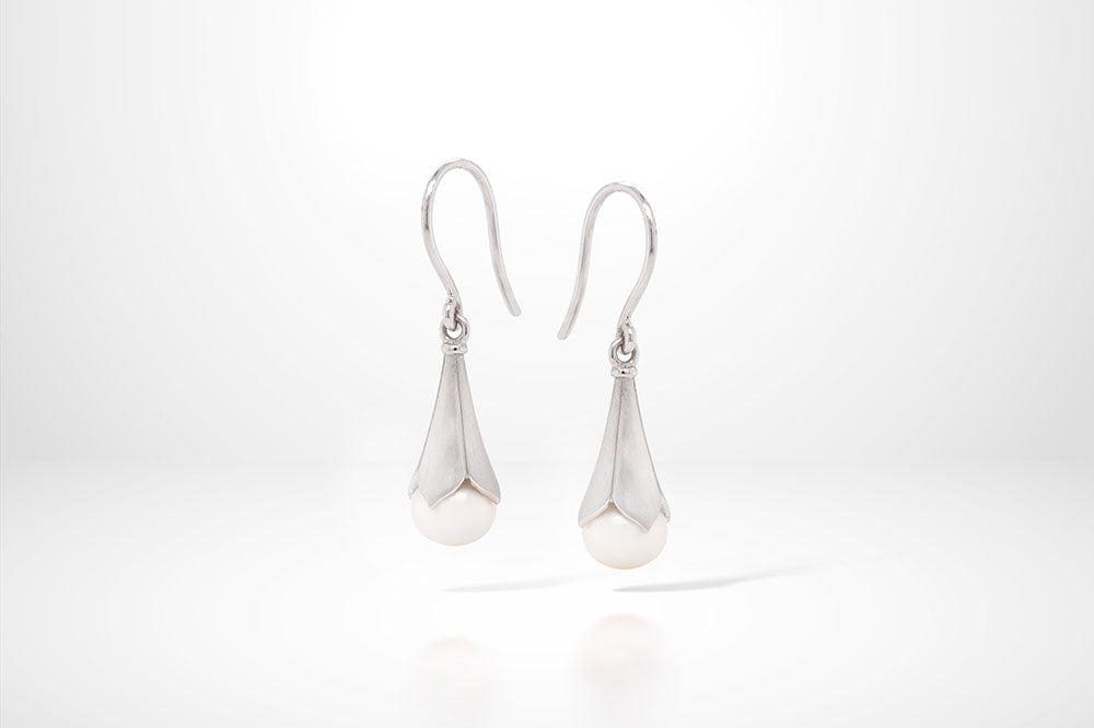 Bamboo Design Pearl Earring E5919 - Earring