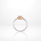 Opal and Garnet ring in sterling silver, style R7405 - view 2