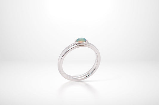 Opal and Rhodolite Garnet ring in sterling silver by Joryel Vera, style R2684 - view 2