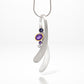 Amethyst, Iolite and White Topaz pendant in sterling silver, style P6141 - view 2