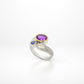 Amethyst and Iolite ring in sterling silver, style R5835