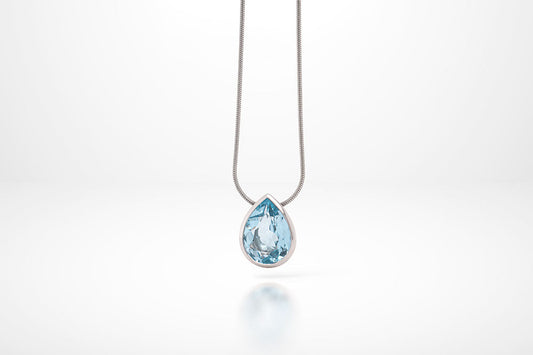 Large Gemstone Pendant P6995 - P6995 Sky Blue Topaz - Pendant