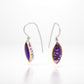 Amethyst and Green Amethyst earrings in sterling silver, style E7580 - view 2