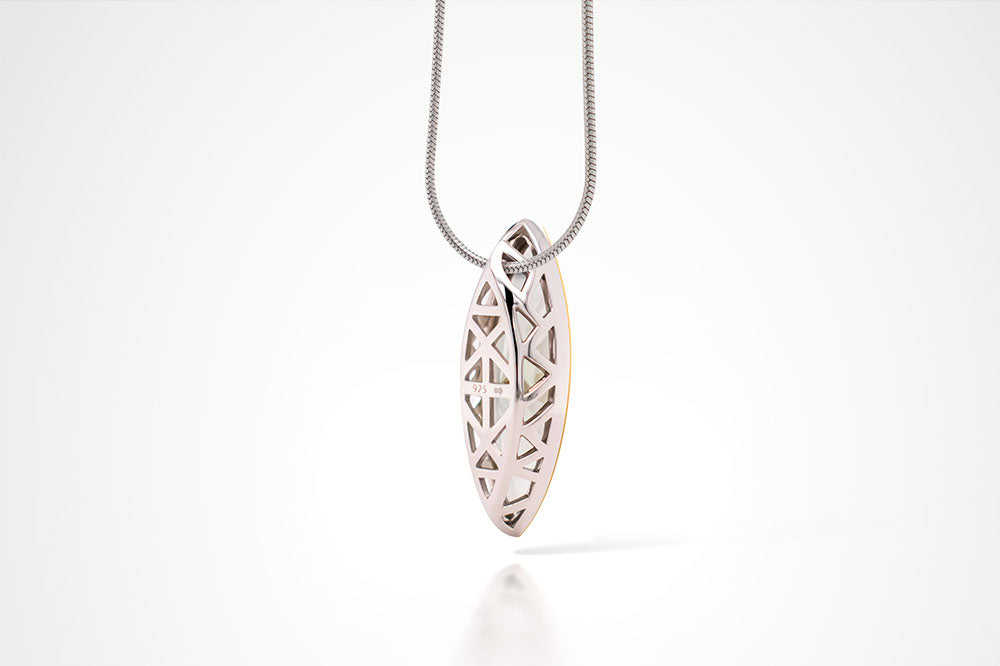 Amethyst and Green Amethyst pendant in sterling silver, style P6264 - view 2