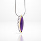 Amethyst and Green Amethyst pendant in sterling silver, style P6264 - view 5