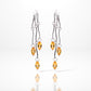 Gemstone Tassels Earring E9332 - E9333 CITRINE - Earring