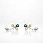 Amethyst and Blue Topaz earrings in sterling silver, style E5540 - view 2