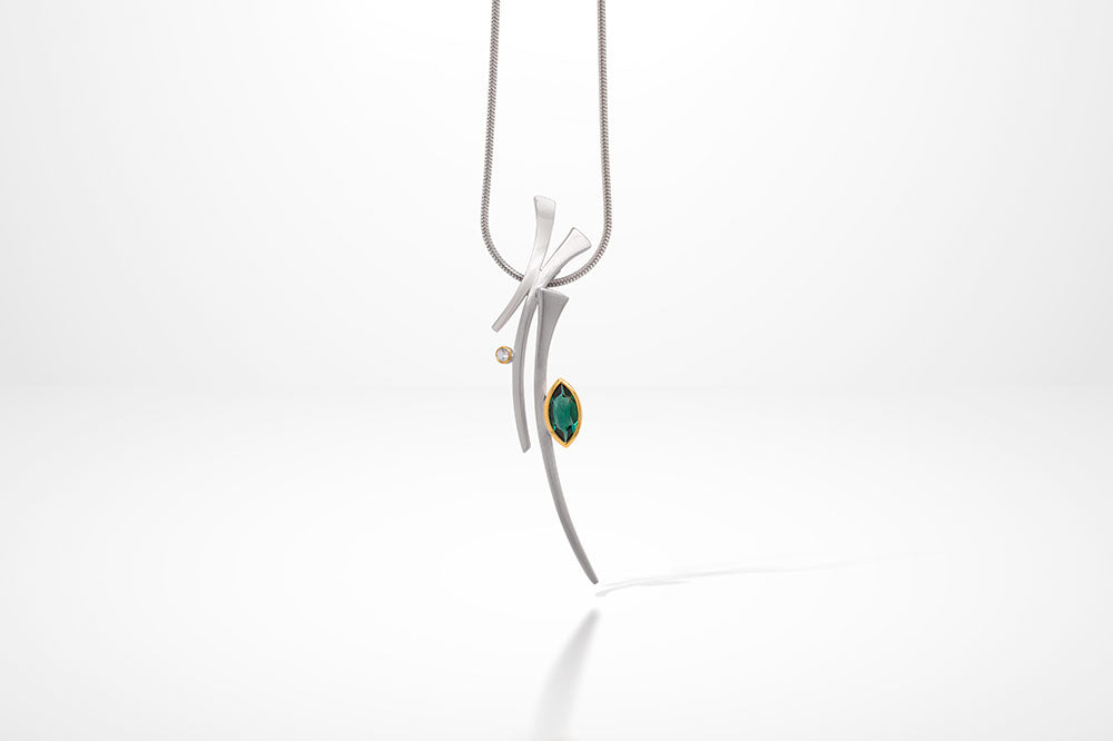 Blue Topaz and Garnet jewelry set in sterling silver, style P6104 - view 5