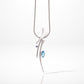 Blue Topaz and Garnet jewelry set in sterling silver, style P6104 - view 6