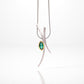 Blue Topaz and Green Quartz pendant in sterling silver, style P6140 - view 2
