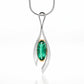 Rose Quartz and Sky Blue Topaz pendant in sterling silver, style P7601 - view 2