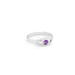 Blue Topaz and Emerald ring in sterling silver, style R3730 - view 3