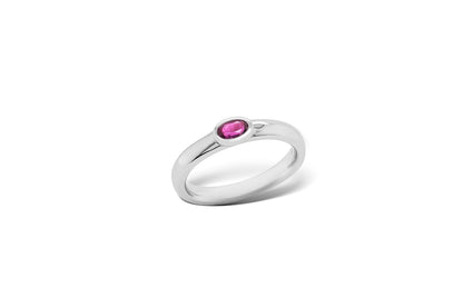 Opal and Rhodolite Garnet ring in sterling silver, style R2684