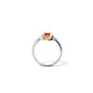 Opal and Garnet ring in sterling silver, style R7405 - view 3