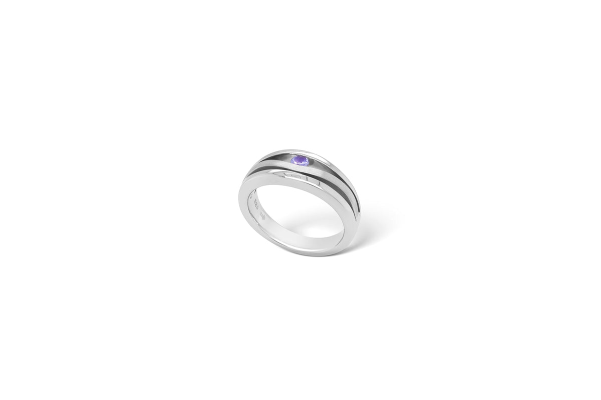 Tanzanite ring in sterling silver, style R6622