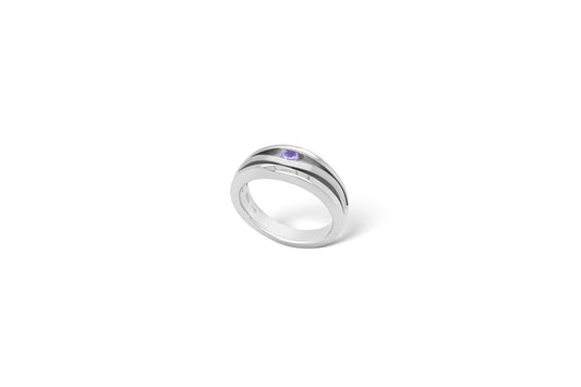Tanzanite ring in sterling silver, style R6622