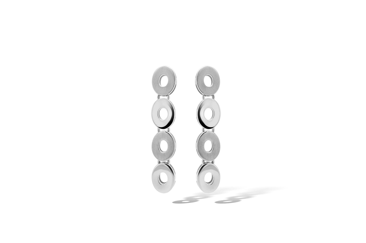 Silver Link Earring E4818 - E4818 SILVER LINK