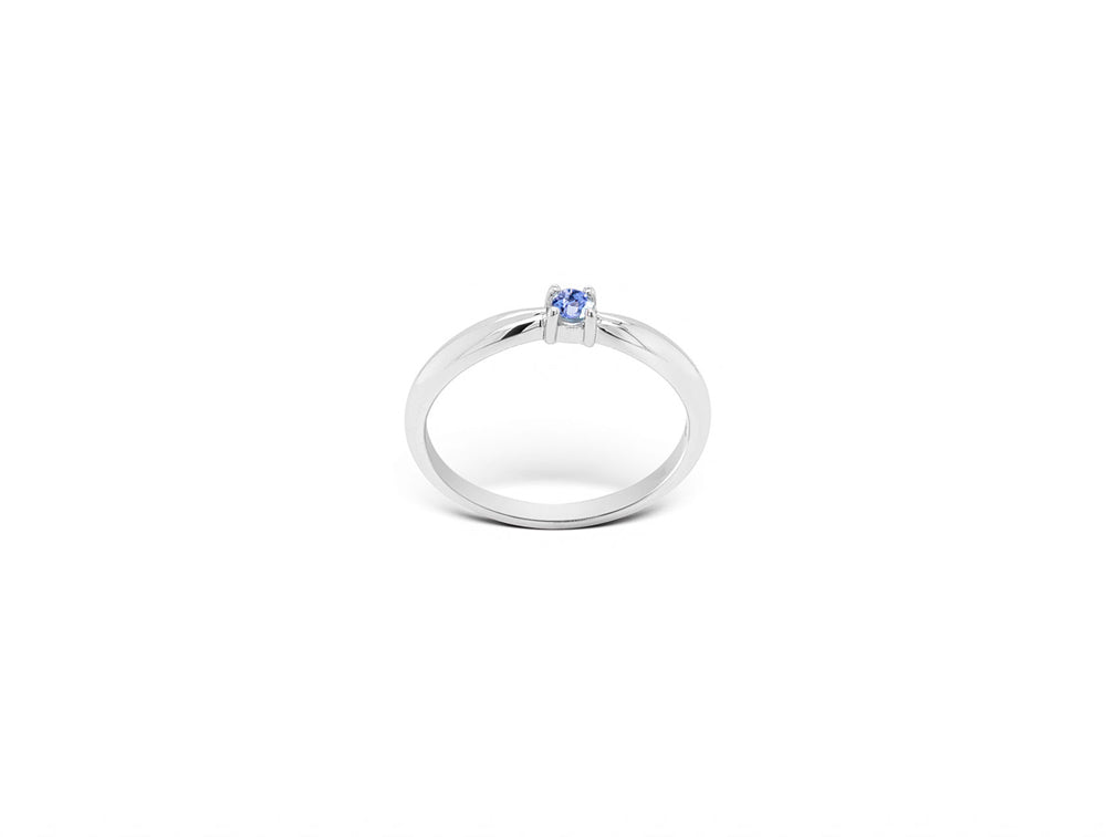 Amethyst and Aquamarine ring in sterling silver, style R3729 - view 13