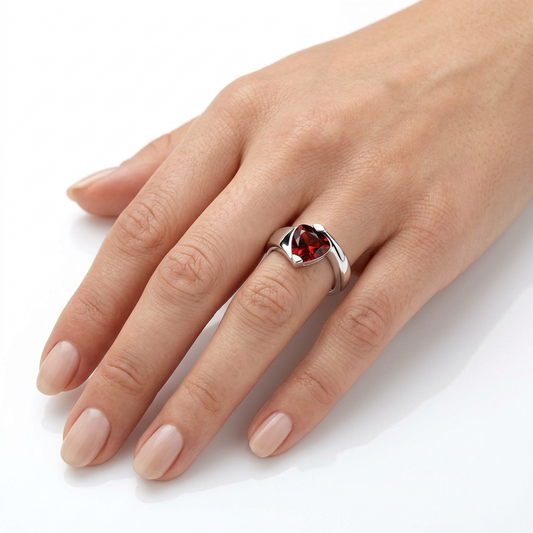 Contemporary Gemstone Ring in 925 Sterling Silver | R6977