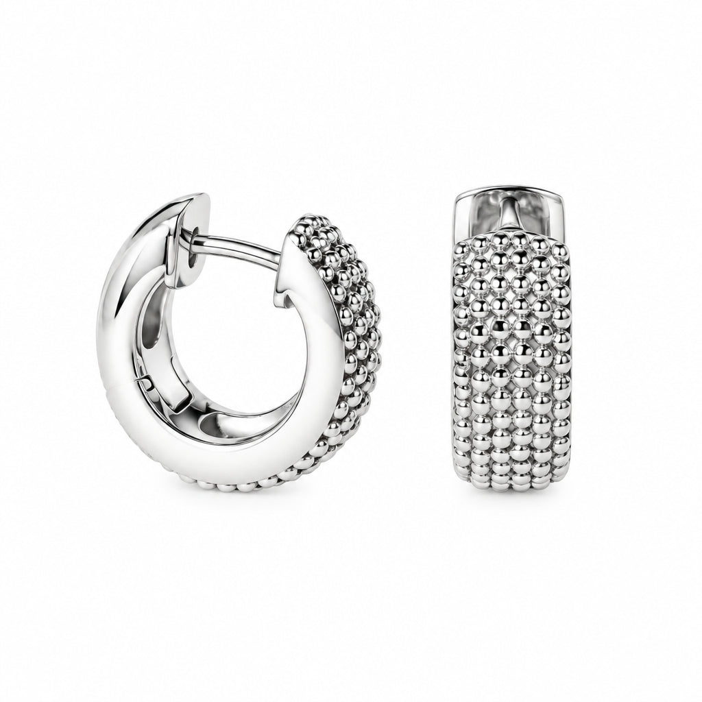 Silver & Gold Huggie in 925 Sterling Silver | E6859