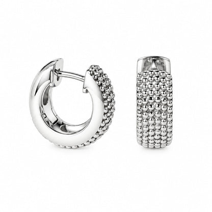 Silver & Gold Huggie in 925 Sterling Silver | E6859