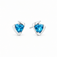 Trillion Cut Gemstone Stud Earrings in 925 Sterling Silver | E9288 - view 3