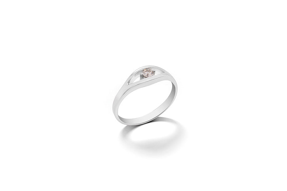 Blue Topaz and Emerald ring in sterling silver, style R3730 - view 5