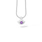 Blue Topaz and Emerald pendant in sterling silver, style P3229 - view 2
