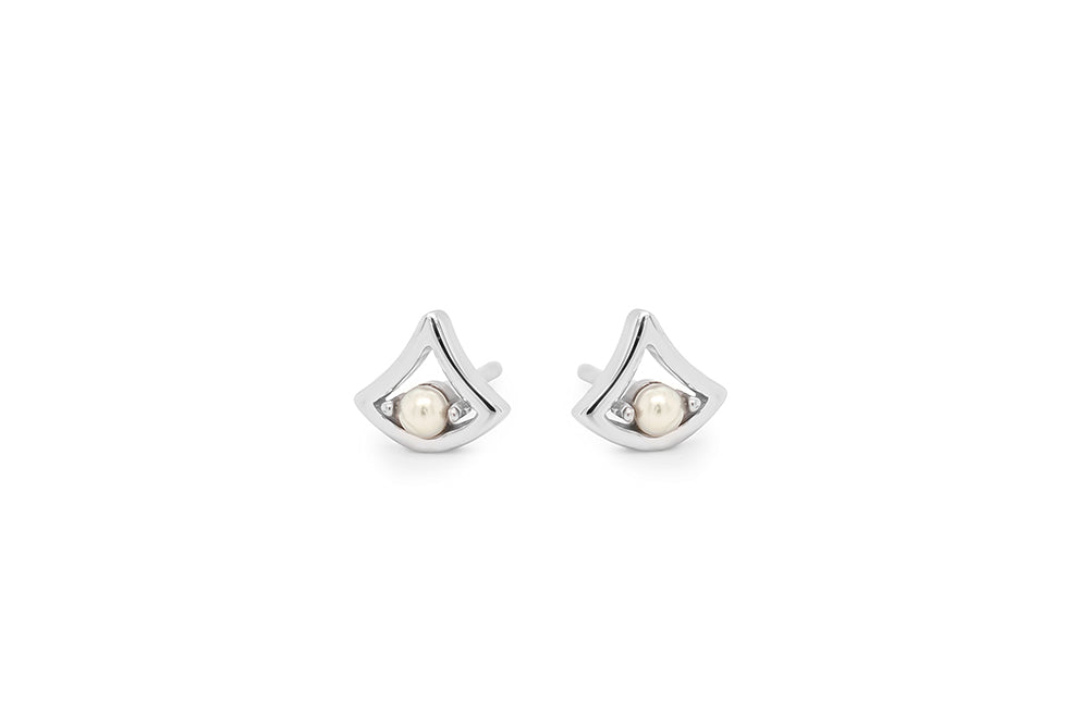 Blue Topaz and Emerald earrings in sterling silver, style E3940 - view 7