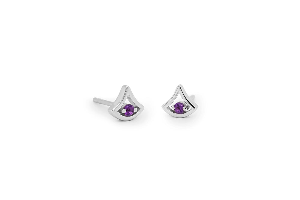 Blue Topaz and Emerald earrings in sterling silver, style E3940 - view 5