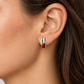 Small is Beautiful Gemstone Earrings in 925 Sterling Silver | E7360 - view 2