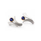 Amethyst and Blue Topaz earrings in sterling silver, style E7370