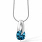 Amethyst and Blue Topaz pendant in sterling silver, style P6128 - view 2