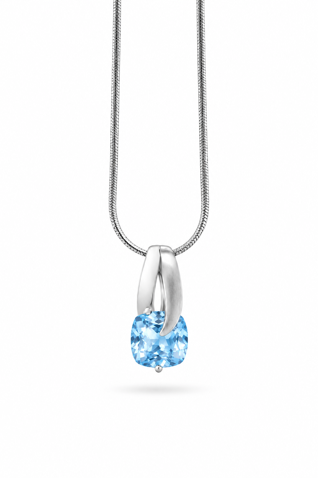 Small Gemstone Pendant in 925 Sterling Silver | P6128 - view 2