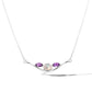 Opal and Amethyst necklace in sterling silver, style N3451