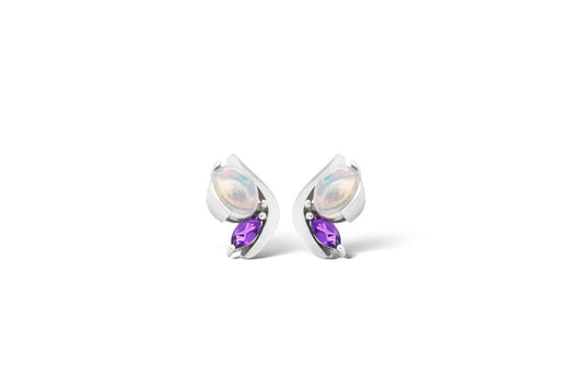 Gemstone Earring E9897 - E9897 Opal & Amethsyt - Earring